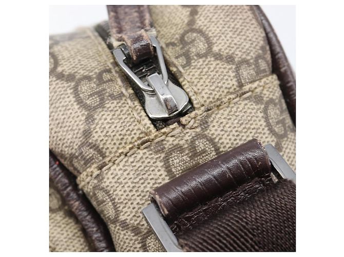 Borsa a tracolla GUCCI GG Supreme PVC Beige Silver 114531 Auth BA15711 Argento - vista 21