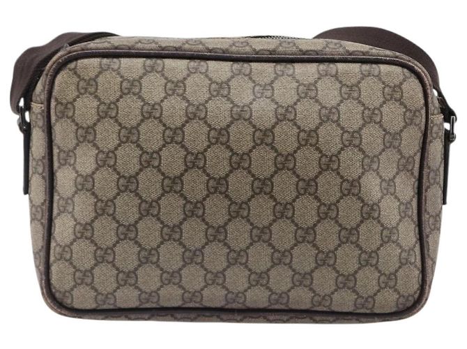 Borsa a tracolla GUCCI GG Supreme PVC Beige Silver 114531 Auth BA15711 Argento - vista 3