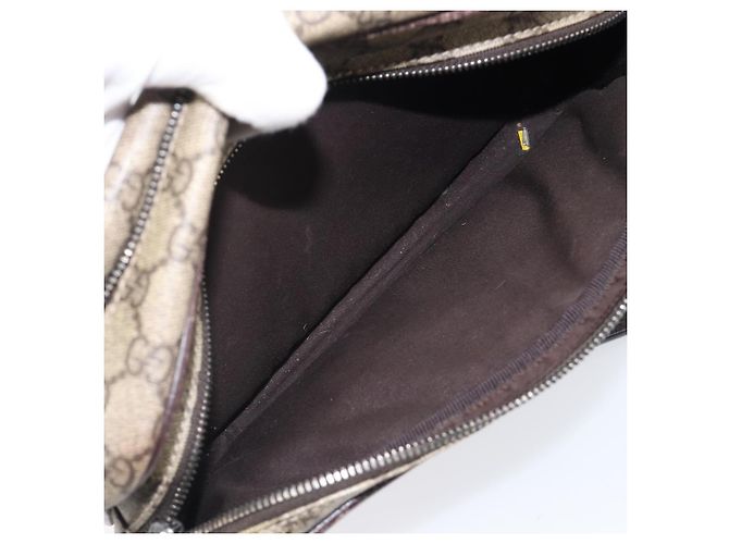 Borsa a tracolla GUCCI GG Supreme PVC Beige Silver 114531 Auth BA15711 Argento - vista 30