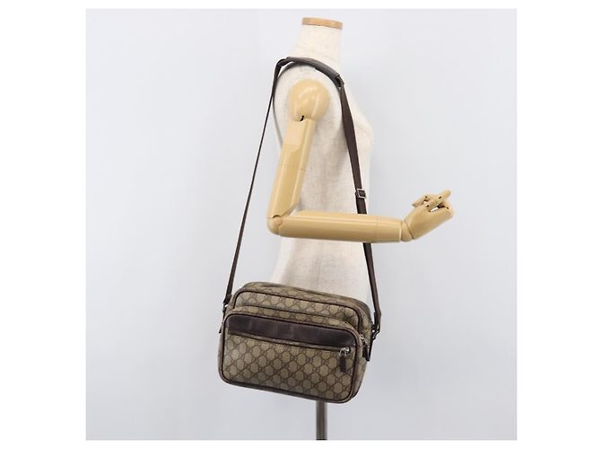 Borsa a tracolla GUCCI GG Supreme PVC Beige Silver 114531 Auth BA15711 Argento - vista 33