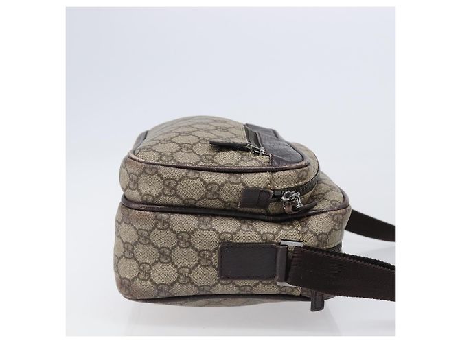 Borsa a tracolla GUCCI GG Supreme PVC Beige Silver 114531 Auth BA15711 Argento - vista 4