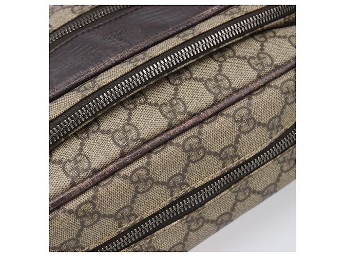 Borsa a tracolla GUCCI GG Supreme PVC Beige Silver 114531 Auth BA15711 Argento - vista 7
