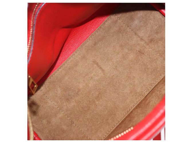Borsa a mano LOEWE in pelle 2way rossa tono oro Auth ka6204V Rosso - vista 10