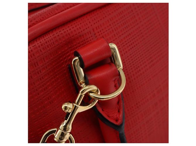 Borsa a mano LOEWE in pelle 2way rossa tono oro Auth ka6204V Rosso - vista 16