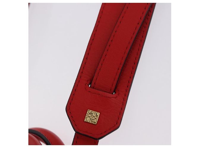 Borsa a mano LOEWE in pelle 2way rossa tono oro Auth ka6204V Rosso - vista 18