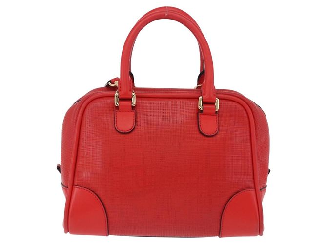 Borsa a mano LOEWE in pelle 2way rossa tono oro Auth ka6204V Rosso - vista 2