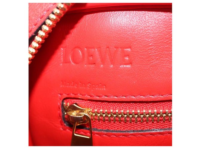 Borsa a mano LOEWE in pelle 2way rossa tono oro Auth ka6204V Rosso - vista 30