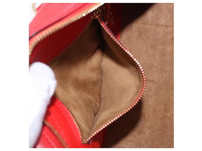 Borsa a mano LOEWE in pelle 2way rossa tono oro Auth ka6204V Rosso - vista 34