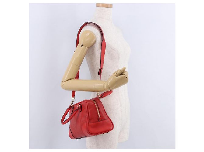 Borsa a mano LOEWE in pelle 2way rossa tono oro Auth ka6204V Rosso - vista 35