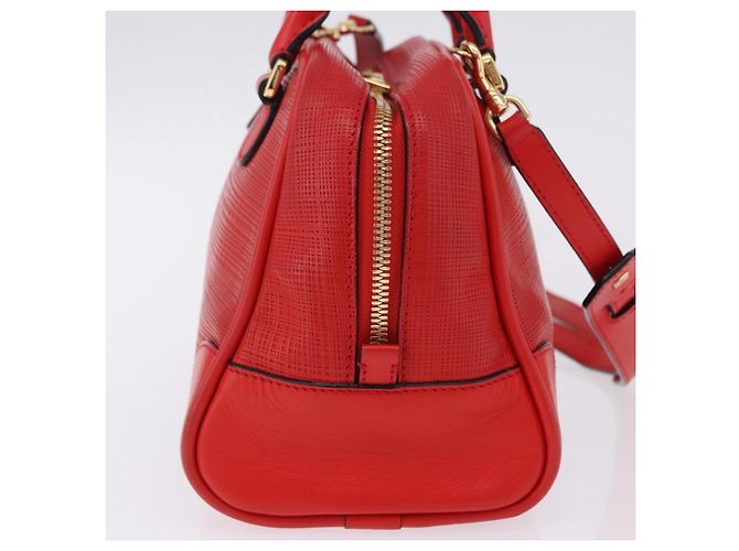 Borsa a mano LOEWE in pelle 2way rossa tono oro Auth ka6204V Rosso - vista 4