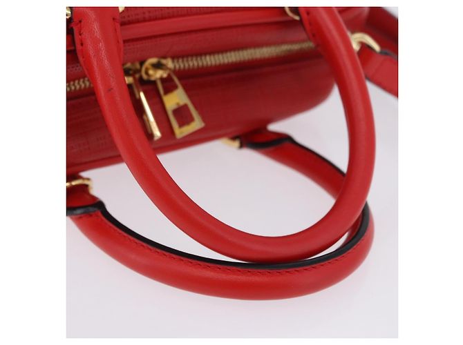 Borsa a mano LOEWE in pelle 2way rossa tono oro Auth ka6204V Rosso - vista 7