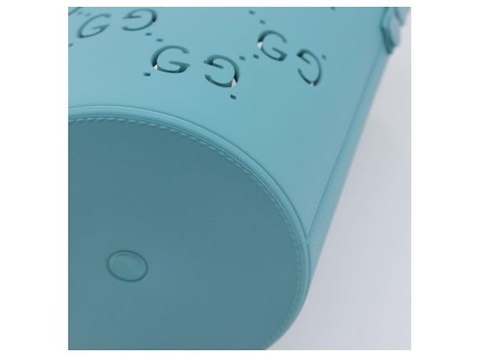 Borsa per bambini GUCCI in gomma Turquoise Blue 723051 Auth 202697M Turchese - vista 14