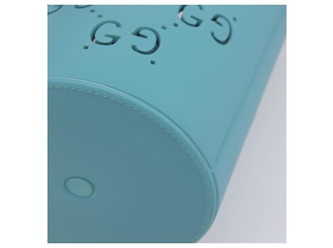 Borsa per bambini GUCCI in gomma Turquoise Blue 723051 Auth 202697M Turchese - vista 16