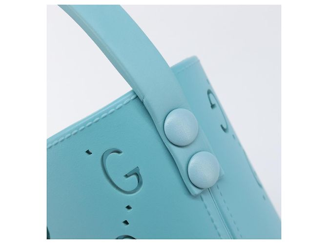 Borsa per bambini GUCCI in gomma Turquoise Blue 723051 Auth 202697M Turchese - vista 18