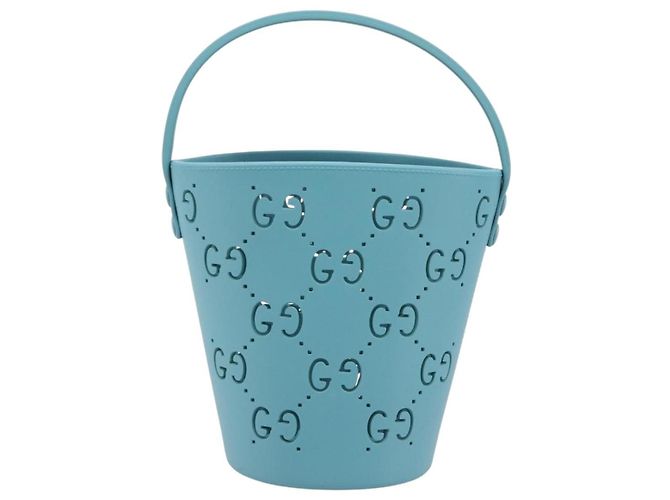 Borsa per bambini GUCCI in gomma Turquoise Blue 723051 Auth 202697M Turchese - vista 2