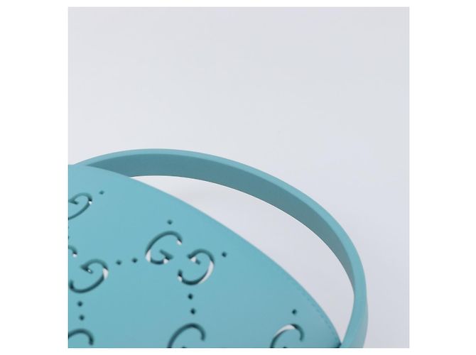 Borsa per bambini GUCCI in gomma Turquoise Blue 723051 Auth 202697M Turchese - vista 8
