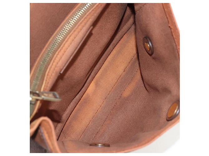 Autre Marque SAINT LAURENT Borsa a mano Muse Toe in pelle 2way Marrone Oro 283761 Auth 203469V D'oro - vista 10