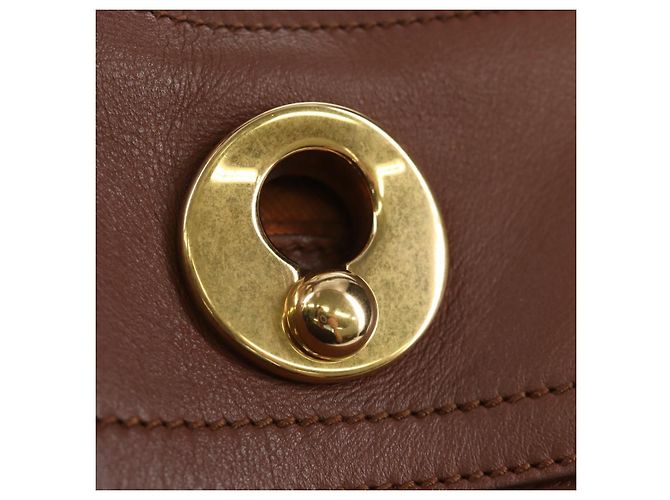 Autre Marque SAINT LAURENT Borsa a mano Muse Toe in pelle 2way Marrone Oro 283761 Auth 203469V D'oro - vista 21