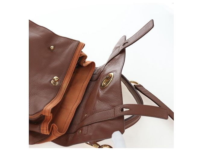 Autre Marque SAINT LAURENT Borsa a mano Muse Toe in pelle 2way Marrone Oro 283761 Auth 203469V D'oro - vista 22
