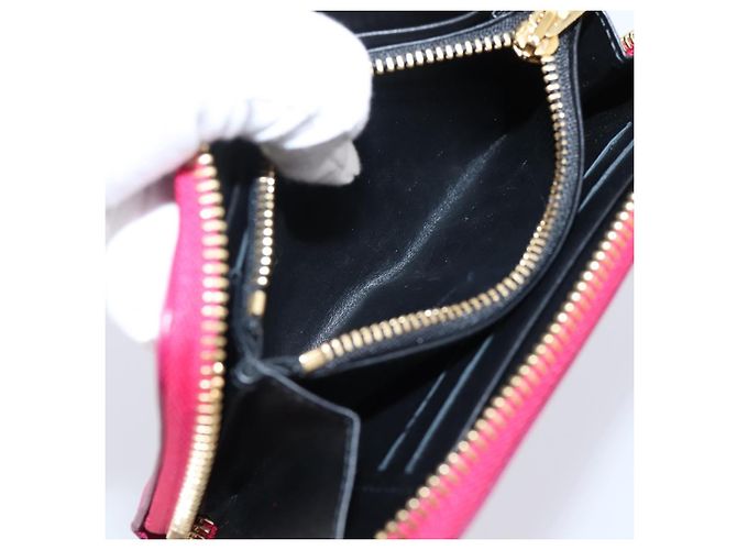 Carteira LOEWE em couro Rosa Ouro Auth 204802A Dourado - vista 10