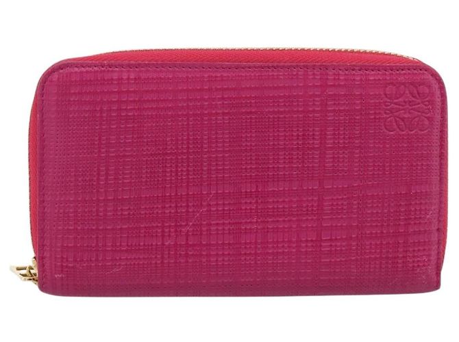 Carteira LOEWE em couro Rosa Ouro Auth 204802A Dourado - vista 13