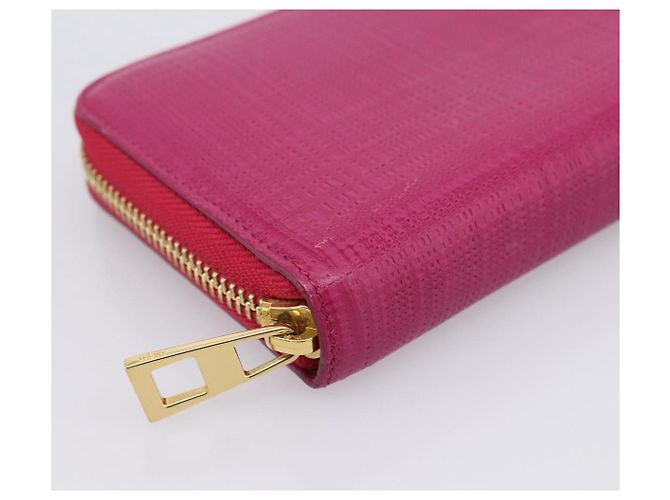 Carteira LOEWE em couro Rosa Ouro Auth 204802A Dourado - vista 14
