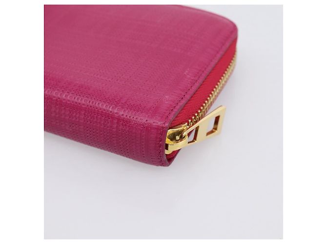 Carteira LOEWE em couro Rosa Ouro Auth 204802A Dourado - vista 15