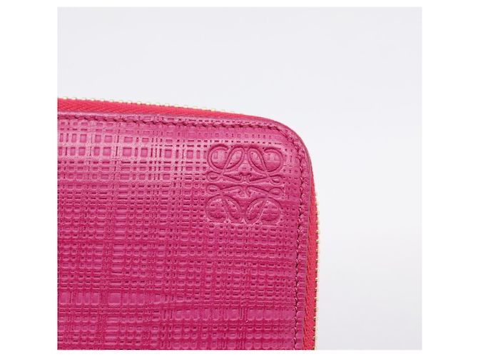Carteira LOEWE em couro Rosa Ouro Auth 204802A Dourado - vista 17