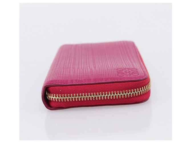 Carteira LOEWE em couro Rosa Ouro Auth 204802A Dourado - vista 4