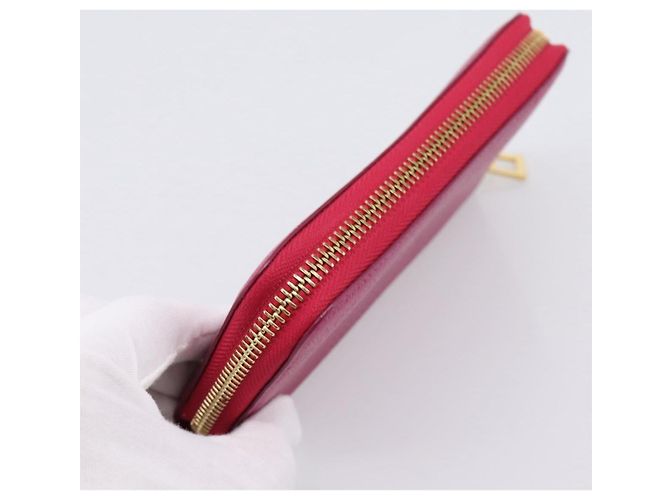 Carteira LOEWE em couro Rosa Ouro Auth 204802A Dourado - vista 5