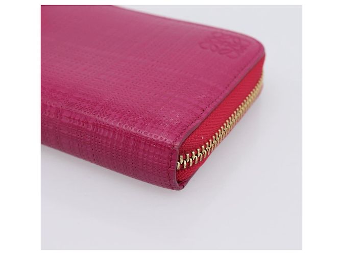Carteira LOEWE em couro Rosa Ouro Auth 204802A Dourado - vista 7