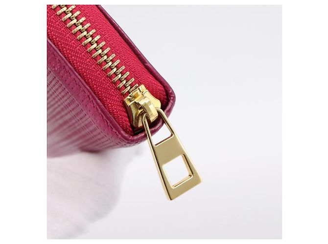 Carteira LOEWE em couro Rosa Ouro Auth 204802A Dourado - vista 8
