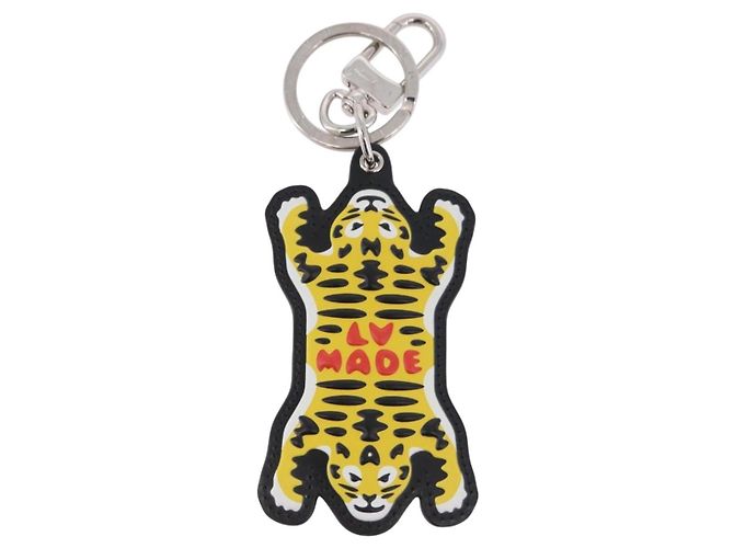 LOUIS VUITTON LV MADE Porte Cles Tiger Charm Leather Yellow MP3221 Auth ar14222M Silber Gelb - Ansicht 2