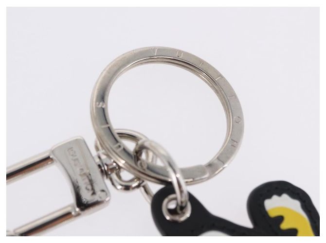 LOUIS VUITTON LV MADE Porte Cles Tiger Charm Leather Yellow MP3221 Auth ar14222M Silber Gelb - Ansicht 5