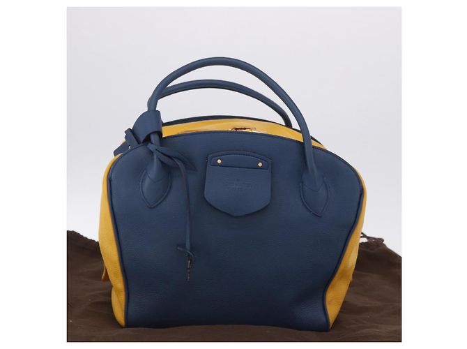 Borsa a mano LOUIS VUITTON Miralis Haute Maroquinerie Pelle Blu LV Auth bs36904 - vista 12