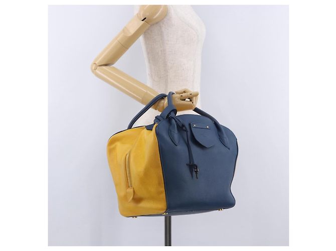 Borsa a mano LOUIS VUITTON Miralis Haute Maroquinerie Pelle Blu LV Auth bs36904 - vista 30