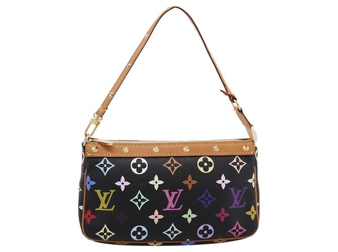 LOUIS VUITTON Monogram Multicolor Pochette Accessoires M92648 Auth 204780SAV Schwarz - Ansicht 13