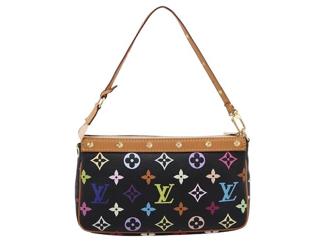 LOUIS VUITTON Monogram Multicolor Pochette Accessoires M92648 Auth 204780SAV Schwarz - Ansicht 2
