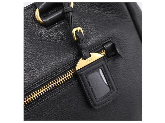 Bolsa PRADA em couro 2way Preta Dourada BN2793 Auth am12660V Preto Dourado - vista 10