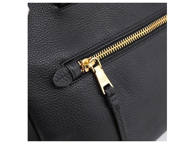 Bolsa PRADA em couro 2way Preta Dourada BN2793 Auth am12660V Preto Dourado - vista 18