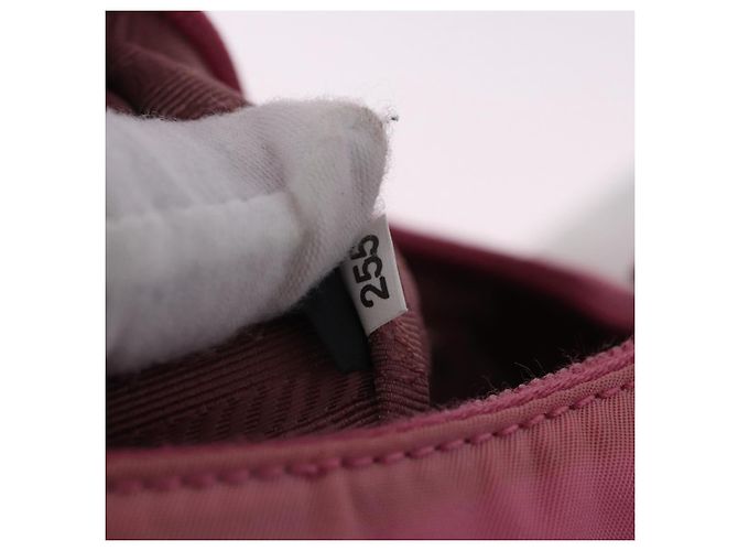 Bolsa de mão PRADA Nylon Pink Silver Auth 204035V Prata Rosa - vista 11