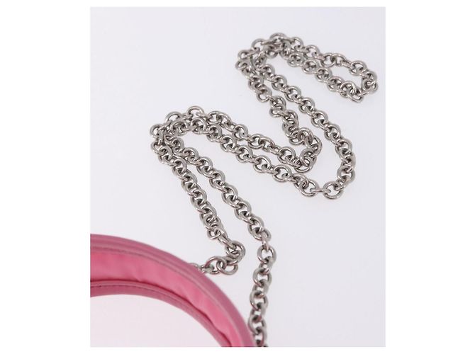 Bolsa de mão PRADA Nylon Pink Silver Auth 204035V Prata Rosa - vista 15