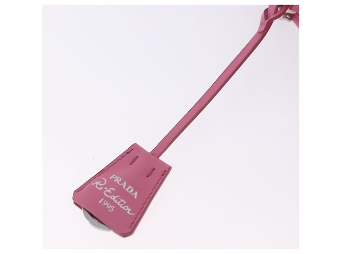 Bolsa de mão PRADA Nylon Pink Silver Auth 204035V Prata Rosa - vista 20