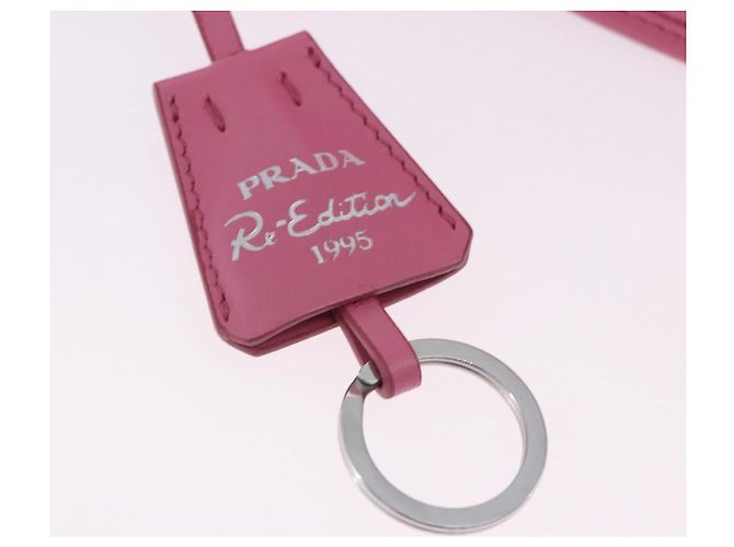 Bolsa de mão PRADA Nylon Pink Silver Auth 204035V Prata Rosa - vista 21