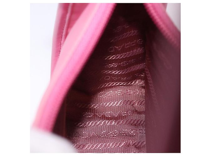 Bolsa de mão PRADA Nylon Pink Silver Auth 204035V Prata Rosa - vista 25