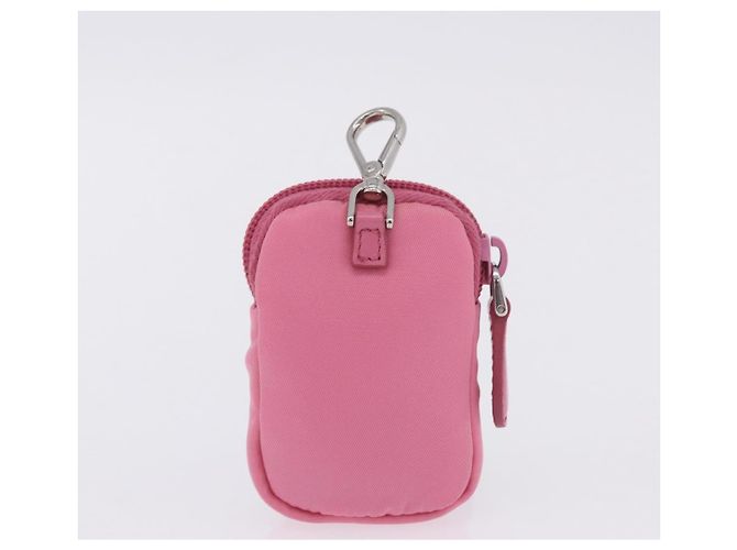 Bolsa de mão PRADA Nylon Pink Silver Auth 204035V Prata Rosa - vista 28