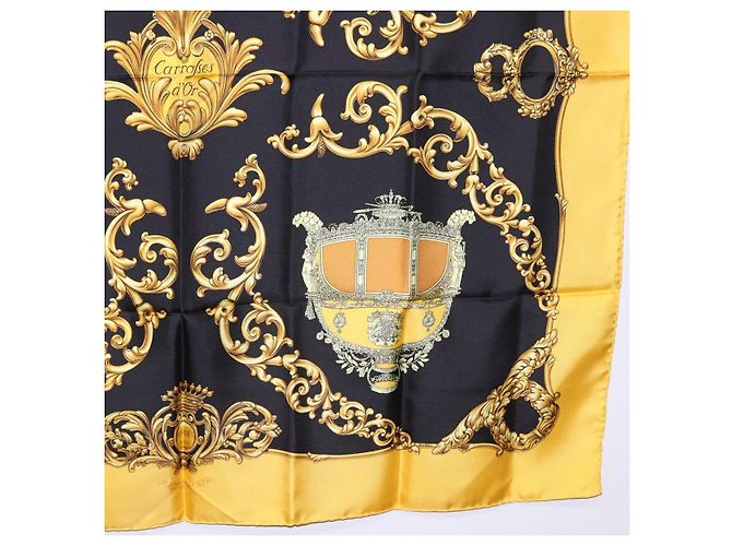 Hermès HERMES Carre 90 Seidentuch Gelb Auth 199714M - Ansicht 10