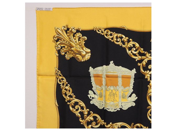 Hermès HERMES Carre 90 Seidentuch Gelb Auth 199714M - Ansicht 14