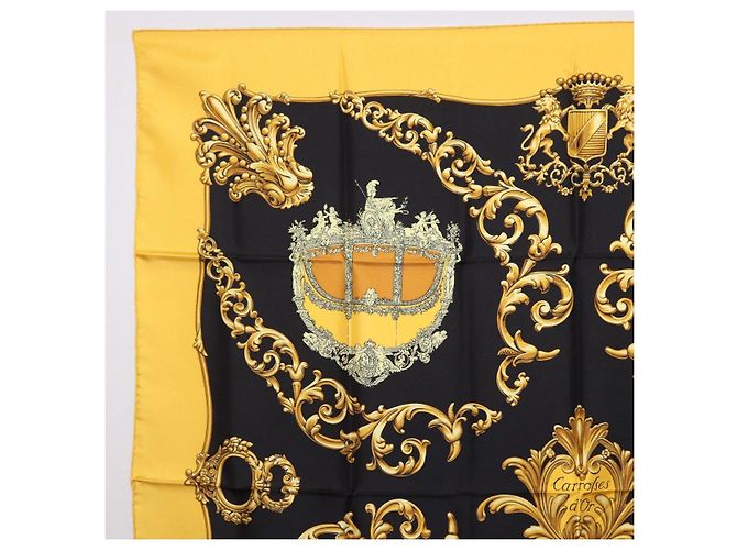 Hermès HERMES Carre 90 Seidentuch Gelb Auth 199714M - Ansicht 2