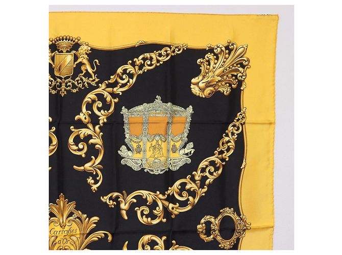 Hermès HERMES Carre 90 Seidentuch Gelb Auth 199714M - Ansicht 4